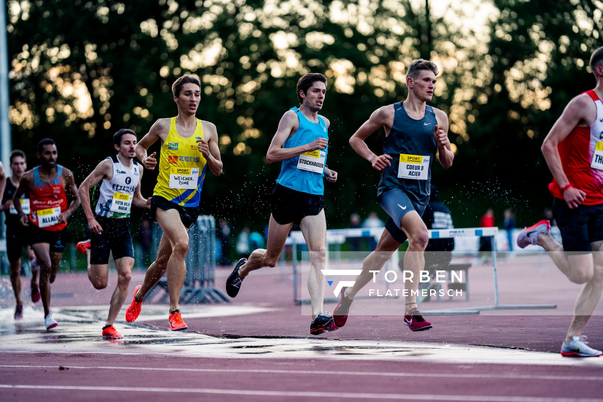 Gil Weicherding (Luxembourg), Malte Stockhausen (Germany), Anthony COEUR D ACIER (France) am 28.05.2022 waehrend der World Athletics Continental Tour IFAM Oordegem in Oordegem